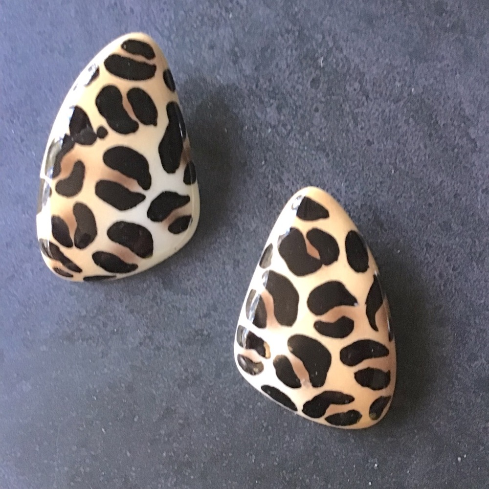 Ceramic Leopard Print Earrings